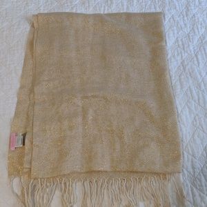 Lilly Pulitzer Gold Wool Scarf